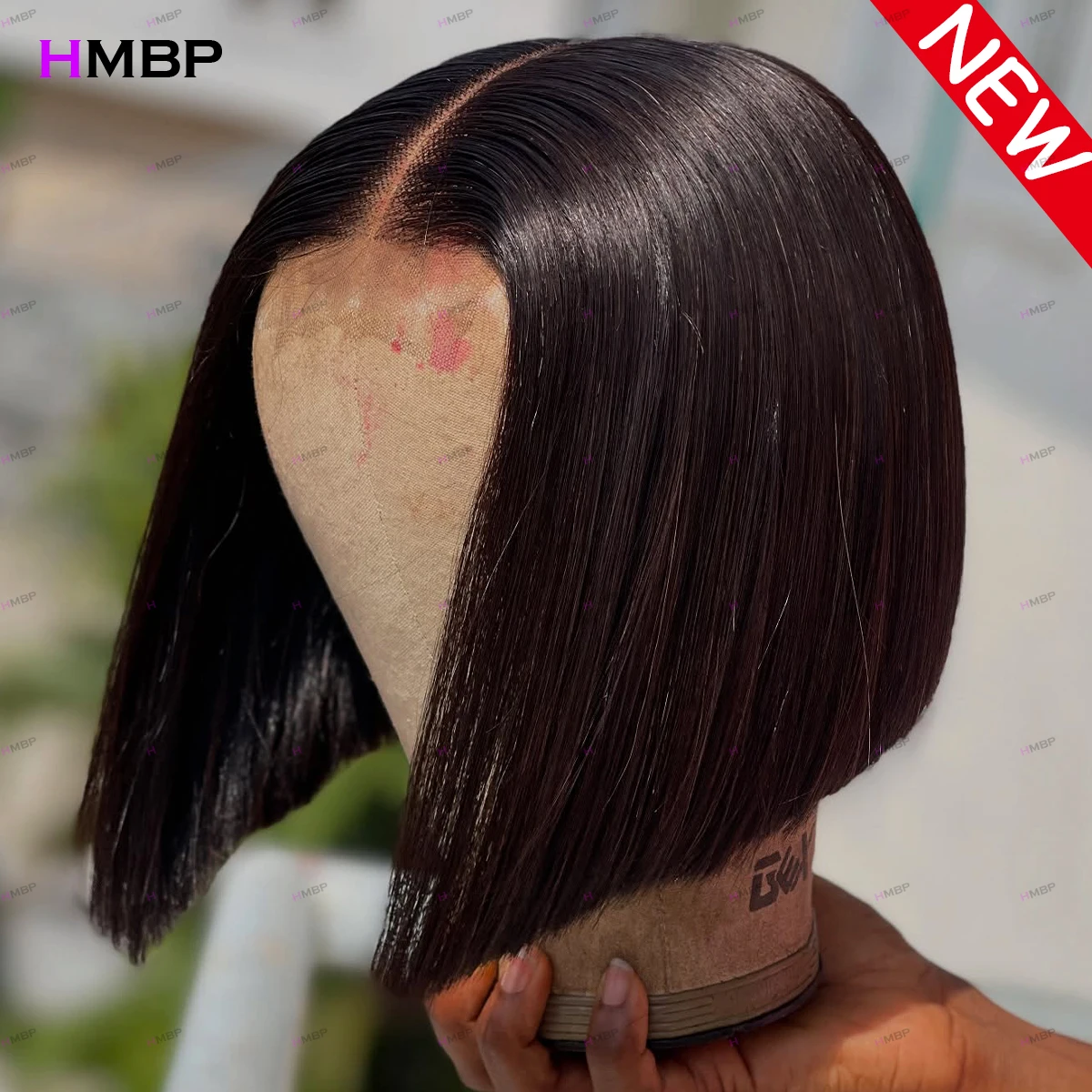 

13×6 HD Кружевной фронтальный парик Человеческие волосы Супер двойной рисунок Бесклеевые кружевные фронтальные парики Предварительно выщипанные волосы Прямые парики Боб для женщин