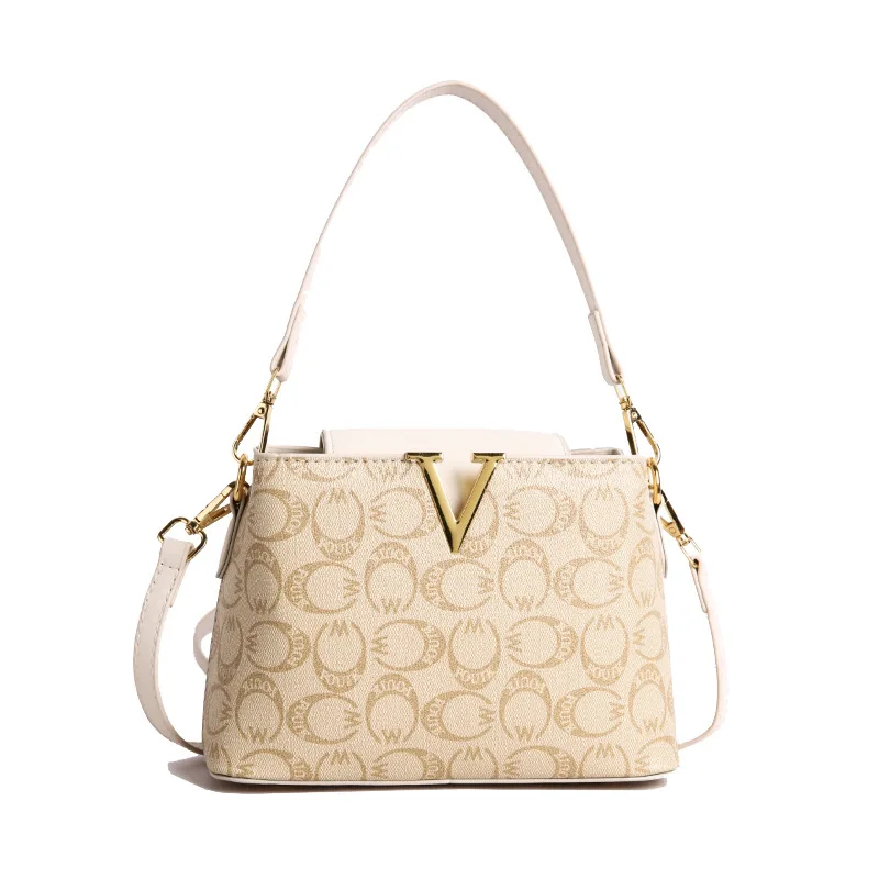 ‌ حقيبة شل مطبوعة لعام 2025، محفظة كروس بوهو عتيقة، حقيبة كتف بحزام على شكل سلسلة عصرية، كاجوال وتاريخ متعدد الاستخدامات