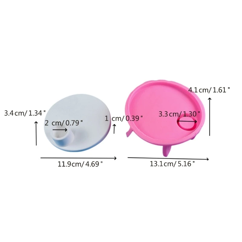 Stampi in silicone per vassoi in resina Stampi in silicone per resina circolare per realizzare portacandele