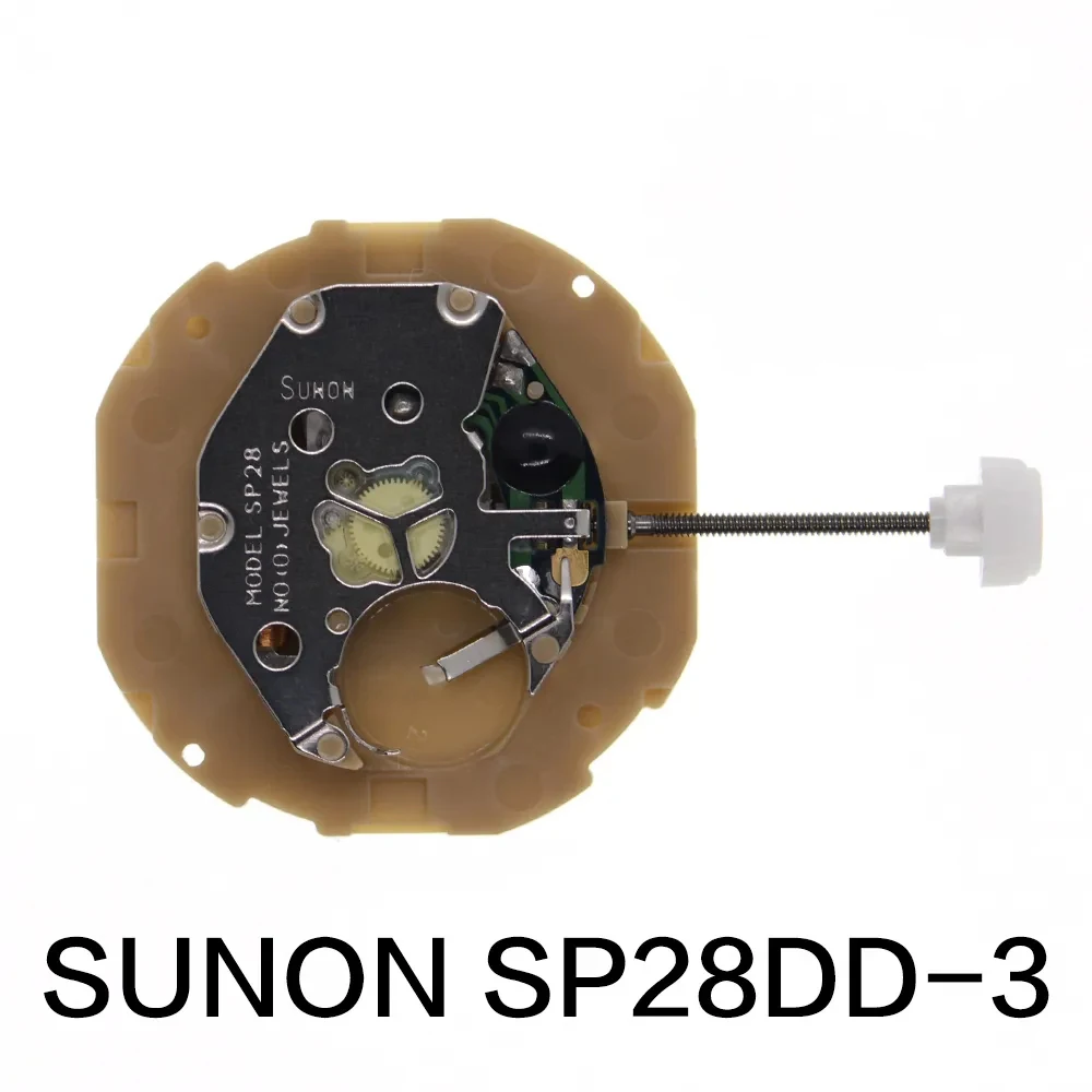 Sunon SP28 Movement China SP28DD-3 Quartz Movement Sweep Second Move Same Mechanical 3 Hands Calendar Repair Accessories