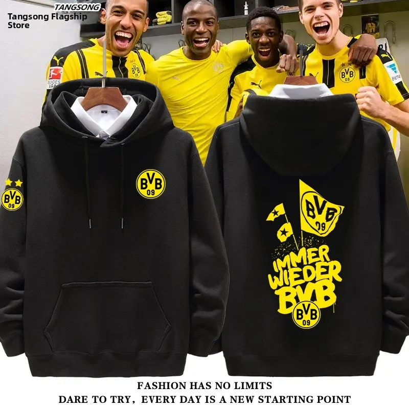 

Тренировочный комплект футбольного клуба Боруссия Дортмунд (Бундеслига): удобная толстовка с длинными рукавами из смеси полиэстера и хлопка