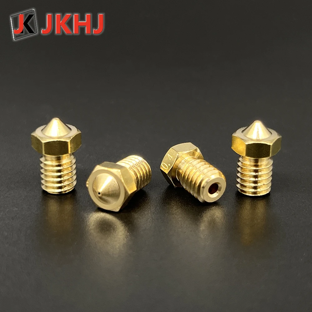 Boquilla E3D 10psc piezas de impresora 3D boquilla de latón Hotend boquilla de alta precisión 0,2/0,3/0,4/0,5mm para V5 V6 j-hend extremo caliente