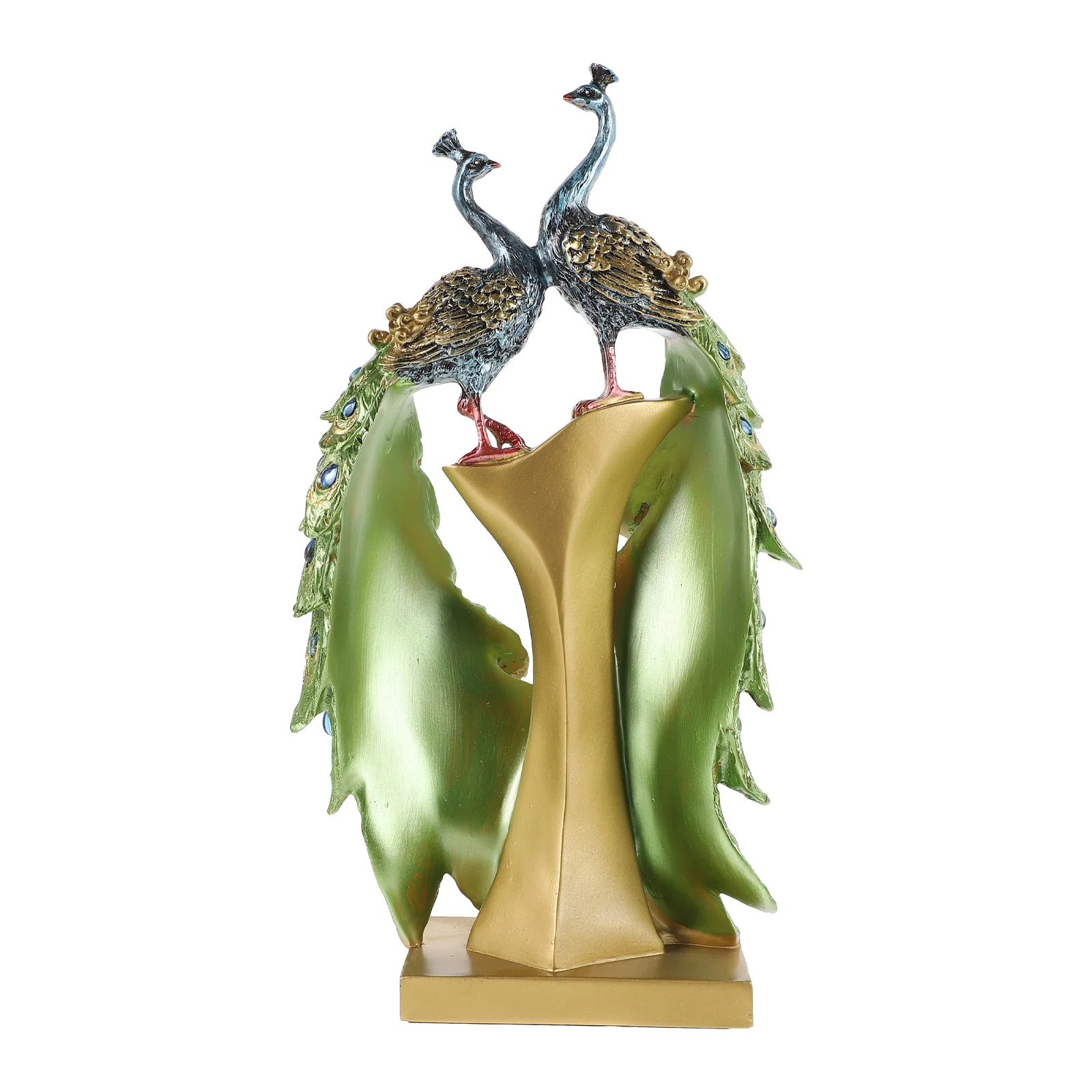 

1Pcs European Style Resin Peacocks Statue Portable Desktop Decor Adornment for Home Exquisite Decoration Resin Craft Decor