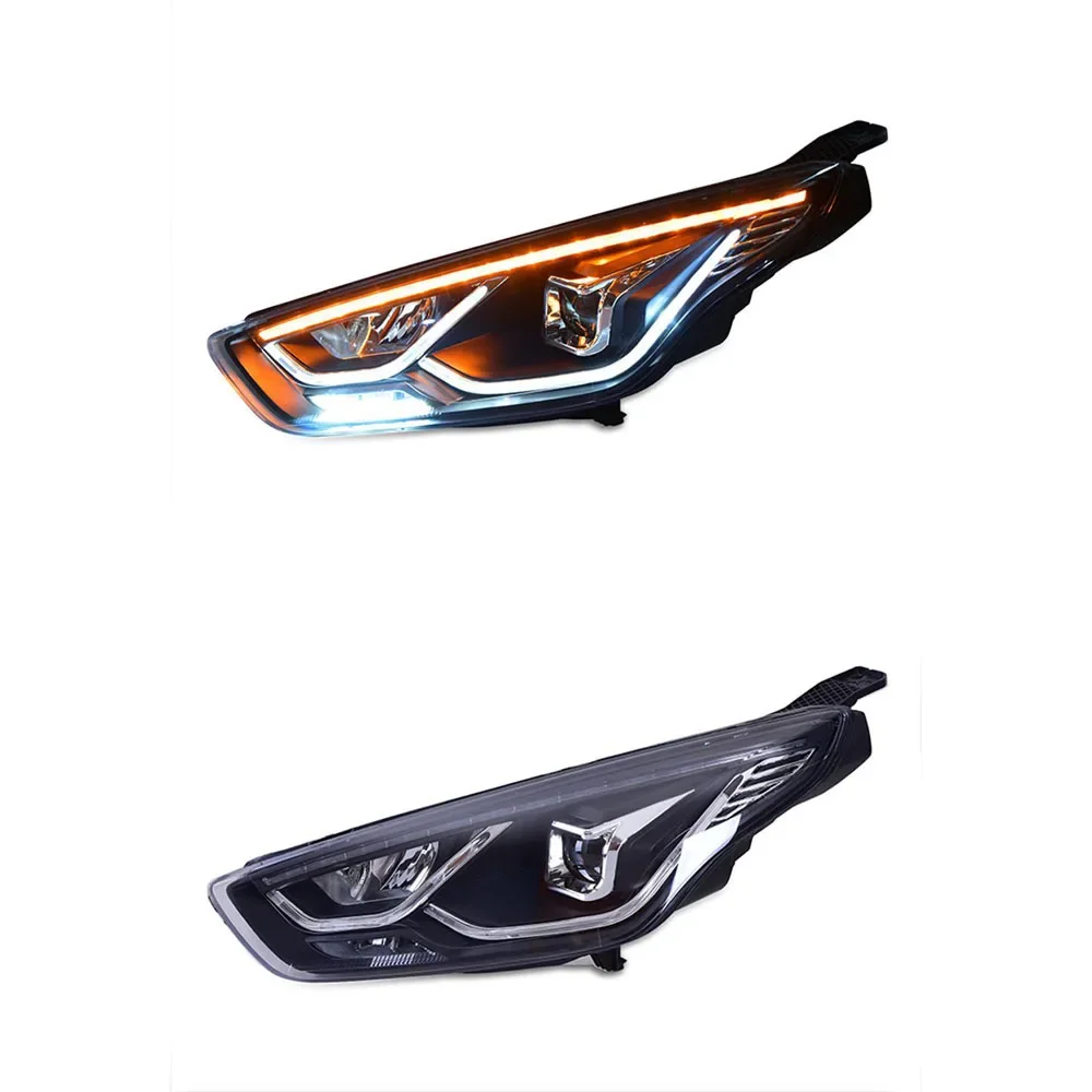 

For Ford Focus Headlight Assembly 15-17 Modified LED Headlights LED Running Water Turning Daytime Running Lights