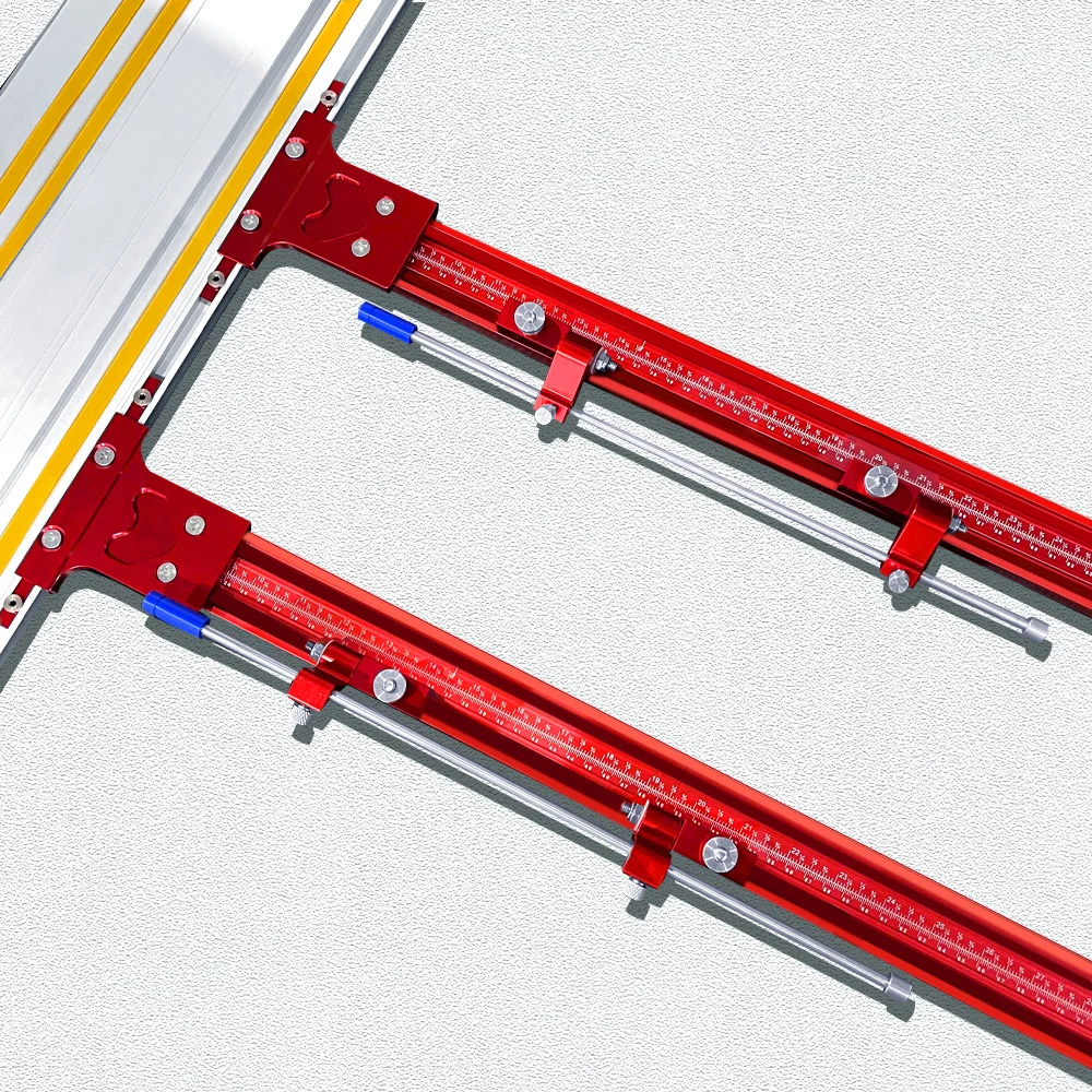 Aluminium Alloy Parallel Rail Guide for Circular Saw Track Set Fixed Guide Rail Bracket for Track Saw Repeatable Cut Woodworking