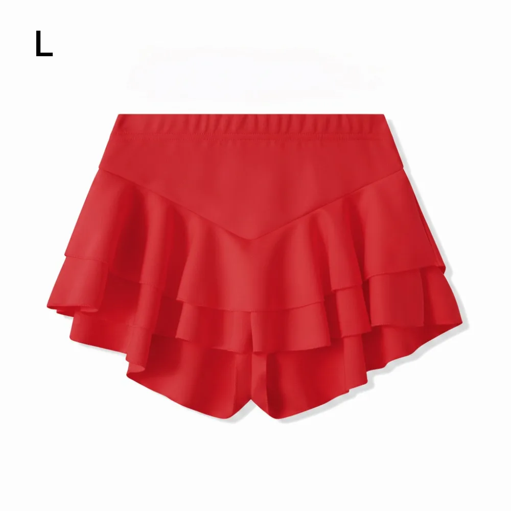 Low Waist Mini Skirt Pleated Hem Ruffle Layered Solid Color Skirt Slimming Fit Sexy Style Ruffle Hem Skirt Casual Streetwear