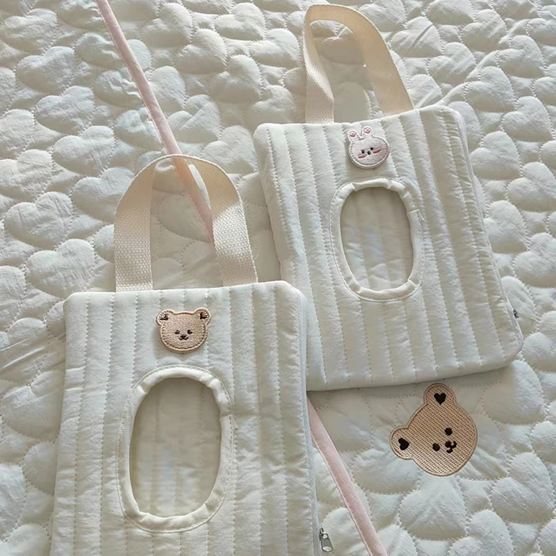 Boîte à lingettes portable en coton pour bébé, étui à lingettes réutilisable, lingettes illables quotidiennes, porte-poudres, boîte à mouchoirs, nouveau-né, accès poussette