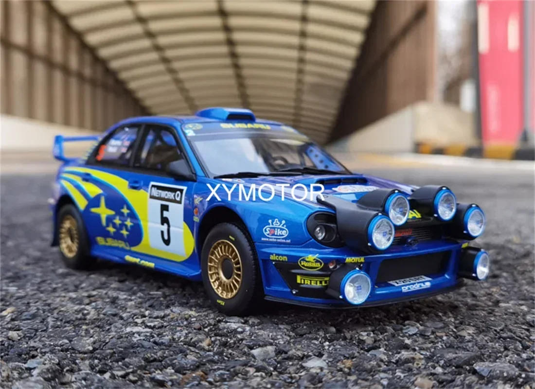 

OTTO 1/18 For Subaru Impreza WRC #5 Resin Diecast Model Car Blue Kids Boys Girls toys gifts Display Collection Ornaments