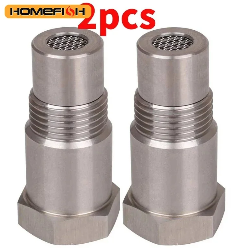 2PCS Adaptador de Sensor O2 304SS M18x1.5 com Filtro, Correção de Código de Falha O2 para CSV Auto Performance, Sem Catalisador