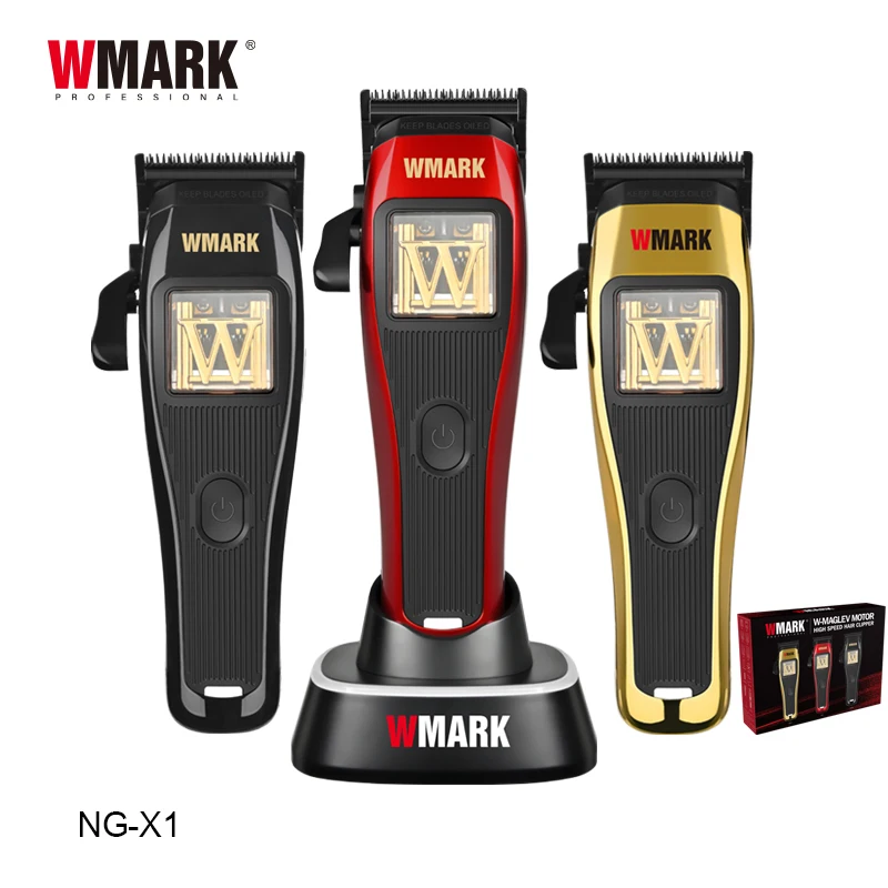 Neu!WMARK NG-X1 SET Wiederaufladbarer Haarschneider, 10.000 U/min, Haarschneiden, VECTOR-MOTOR-Haarschneider, DLC-Fade-Klinge