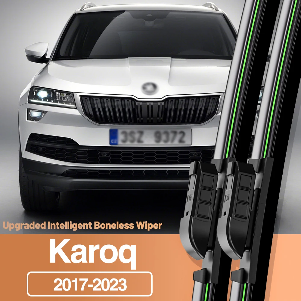 2pcs For Skoda Karoq 2017-2023 Front Windshield Wiper Blades Windscreen Window Accessories 2018 2019 2020 2021 2022