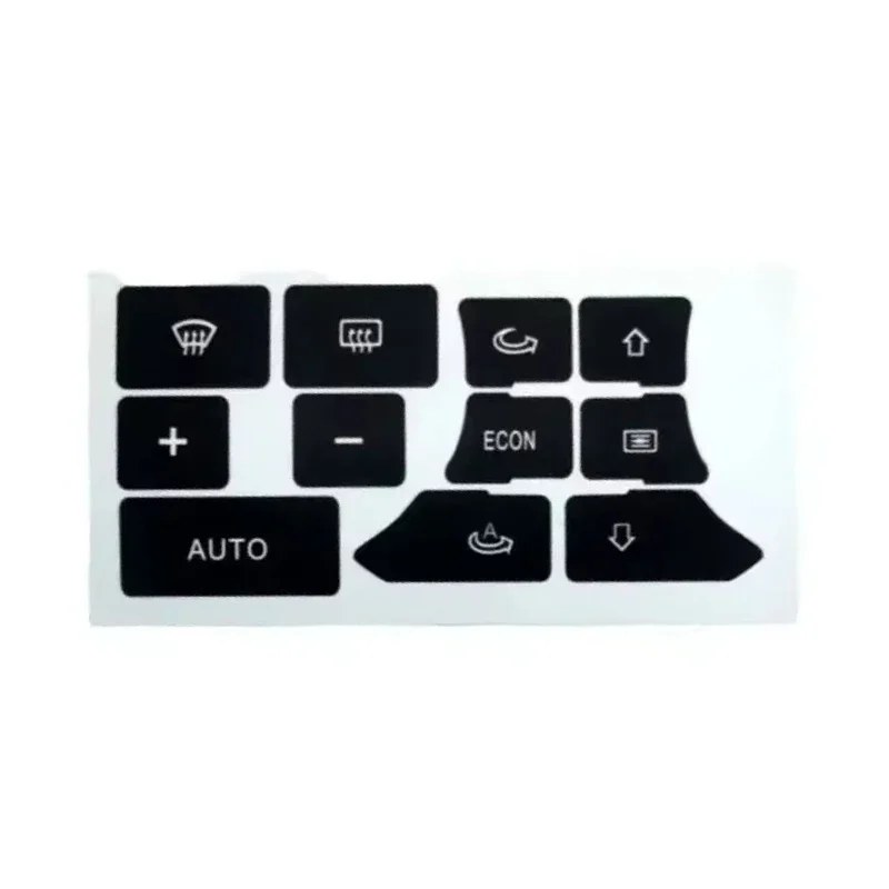 Adesivo de reparo de botão a/c para painel de carro, decalques de reparo de botão de controle de clima para audi a3 8p 2003-2012, acessórios interiore