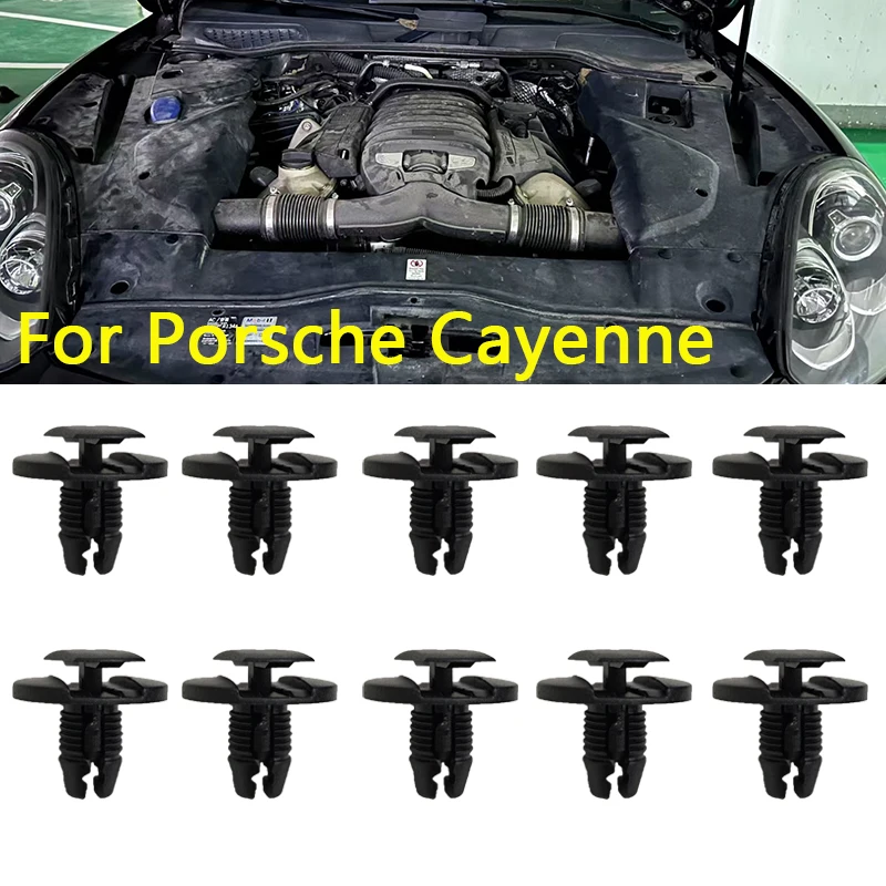 10/20 pçs amortecedor do carro no meio net cartão capa do motor tanque de água guarda placa fivela fixa clipe para porsche cayenne parte do carro