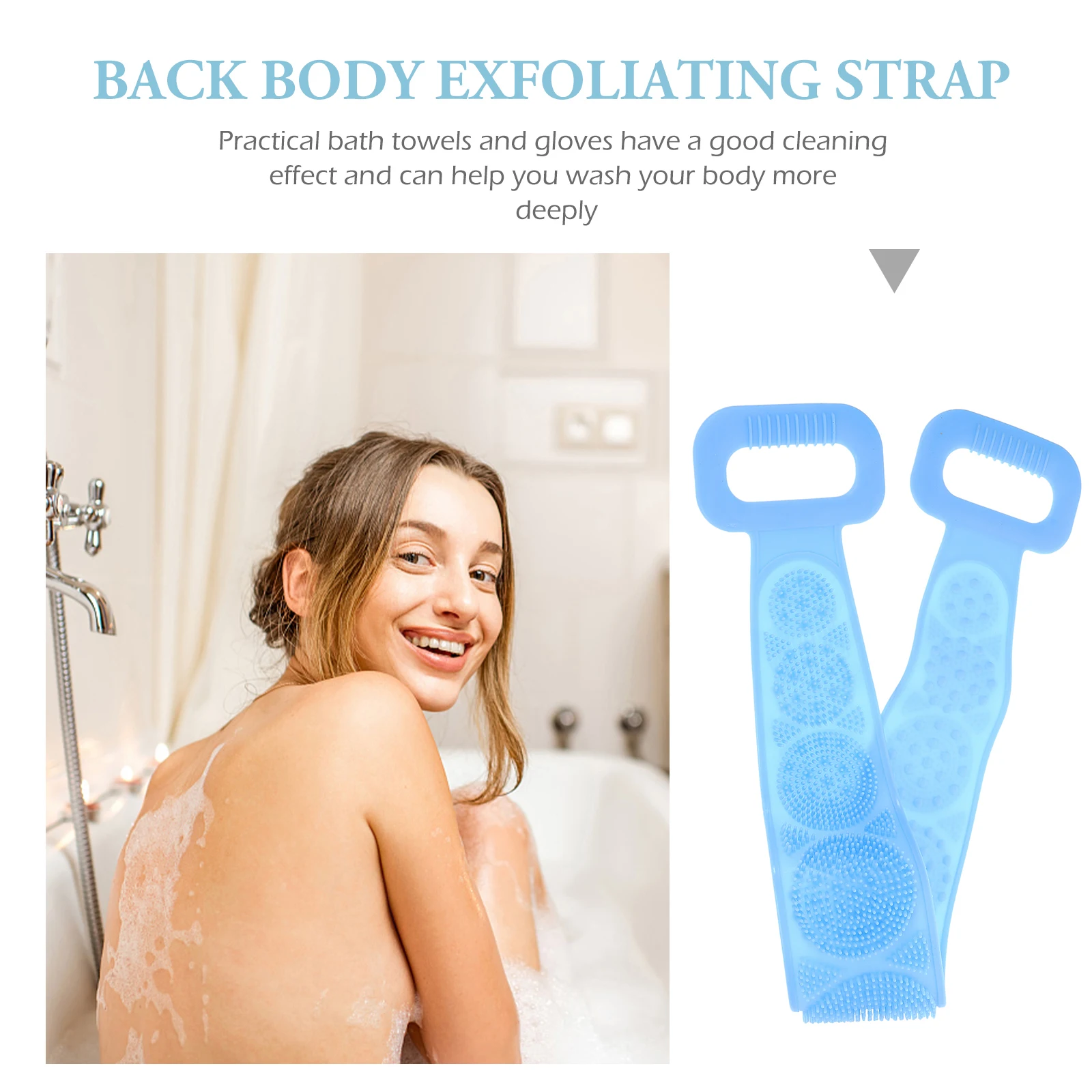 

Silicone Bath Brush Double Side Exfoliating Scrubber For Wash Smooth Skin Deep Clean Massage Tool Fine Sparse