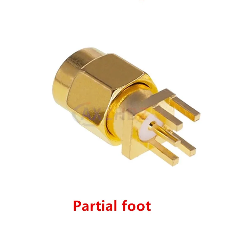 5PCS SMA Straight Connector Male Female 90 Degree Solder Edge PCB Straight Right angle Mount RF Copper Plug Socket