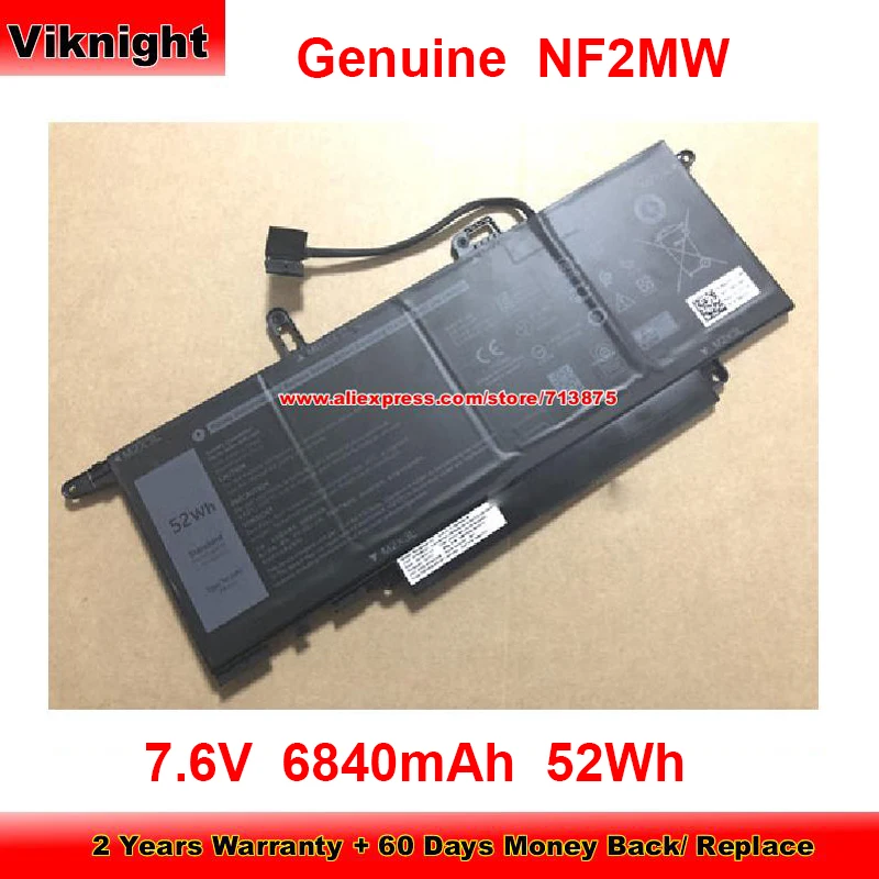 

Genuine NF2MW Battery 8W3YY for Dell Latitude 14 9410 27M6V 7260 7270 7400 2-in-1 11P1P 85XM8 41M98 7146W 7.6V 6840mAh 52Wh