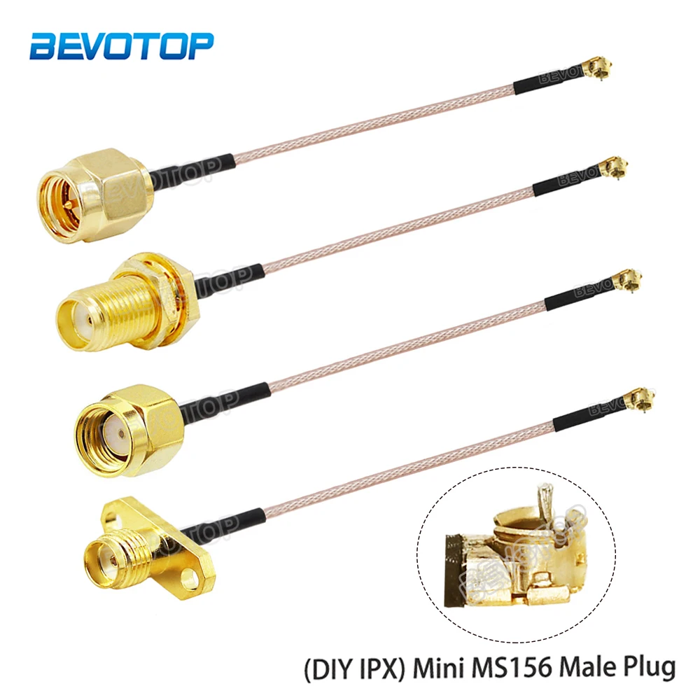 

10Pcs/Lot DIY IPX Mini MS156 Male to SMA Type Connector RG178 Cable RF Coaxial Pigtail Extension Jumper for LTE Modem Yota LU150