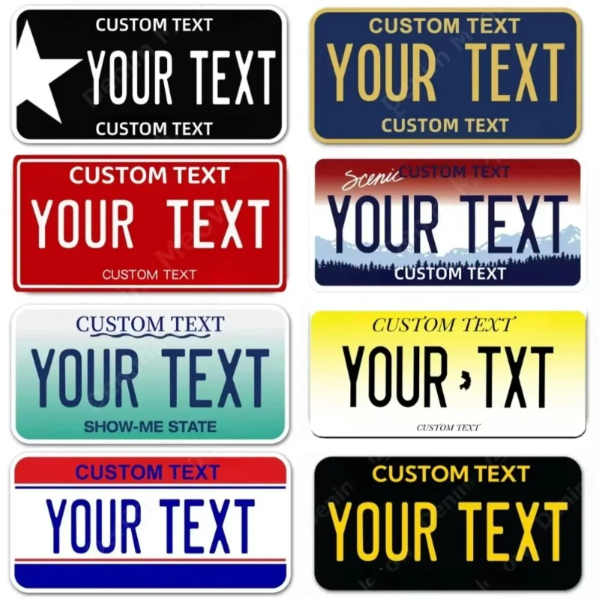 Exquisite Custom Aluminum License Plate | Personalize with Text/Name | One-of-a-Kind Metal Wall Art for Bars