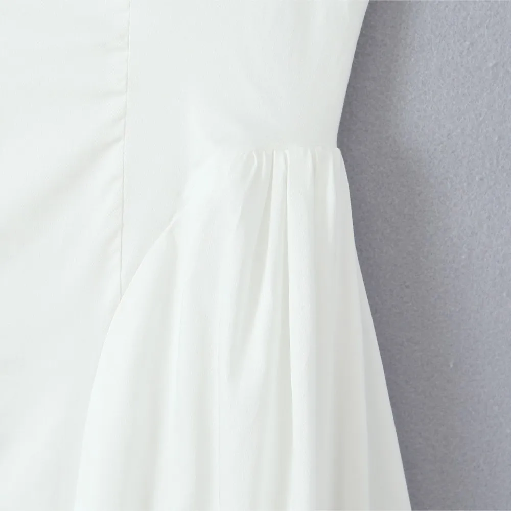 Sexy Round Collar Back U Low Waist Midi Tank Dress Christmas Women Backless Pleated Swing A-line Party Robe Red White Black