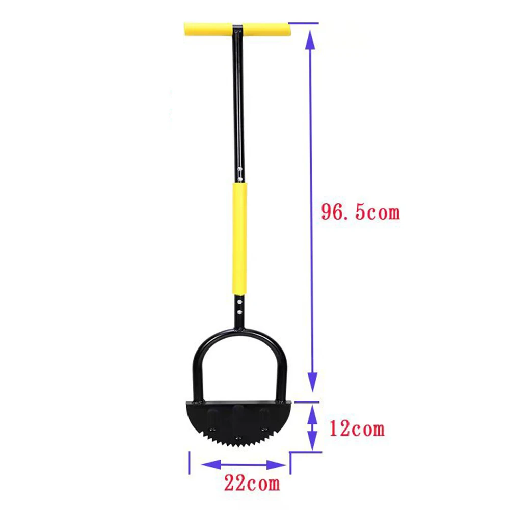 T-Grip Manual Aparar Pá, Serrilhada Grama Serra Cortador, Meia Lua, Gramado Edger, Reinforcedfor para Casa Jardim Suprimentos