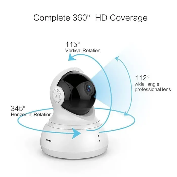 Imagem -02 - Yi-dome Câmera de Vigilância 1080p hd Cctv ip Detecção de 360 ° Wi-fi sem Fio Visão Noturna ir Áudio Bidirecional Sistema de Segurança