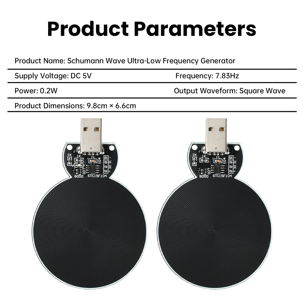 DC 5V 7.83Hz Schumann Wave Generator Mini Portable Schumann Signal Generator Module USB Interface Signal Generator