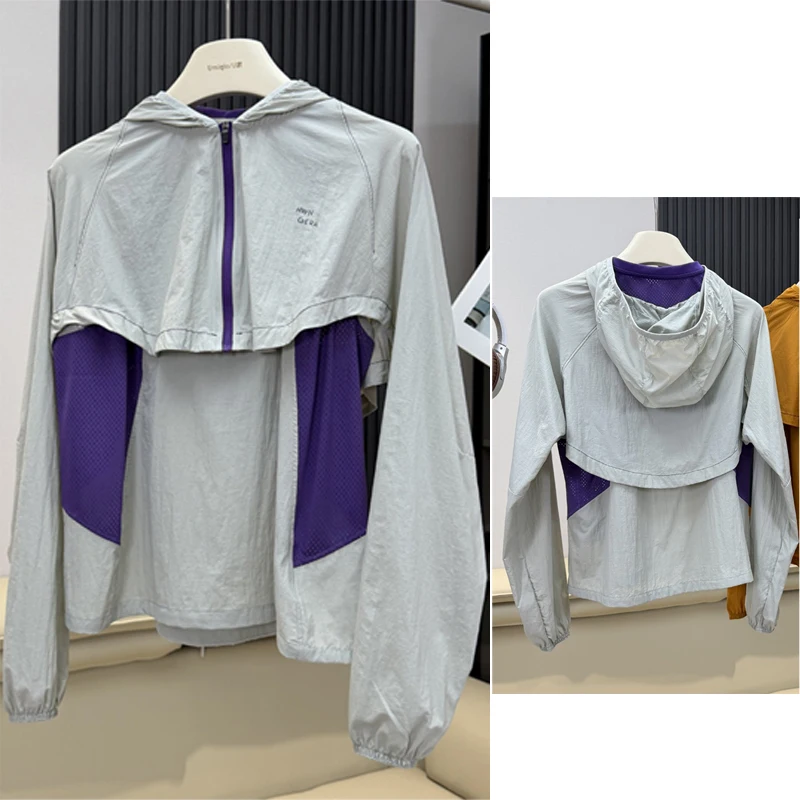 Women's 2 in 1 Sun Protection Jacket - UPF 50+ Cover Up with Built-in Mesh Tank Top  Summer Quick Dry Long Sleeve Sun Coat