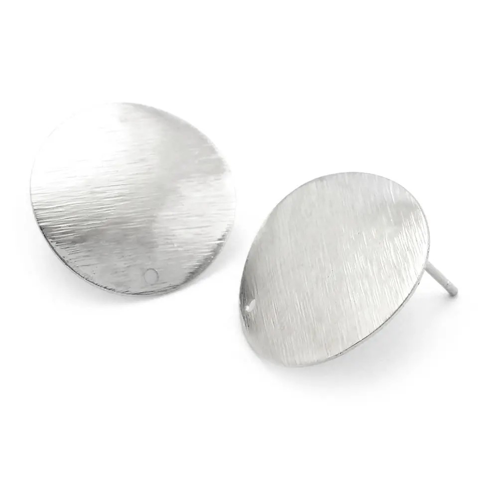 Brincos redondos para mulheres, cor de ouro 18k, listrado de latão, superfície do arco para dentro, onda suave