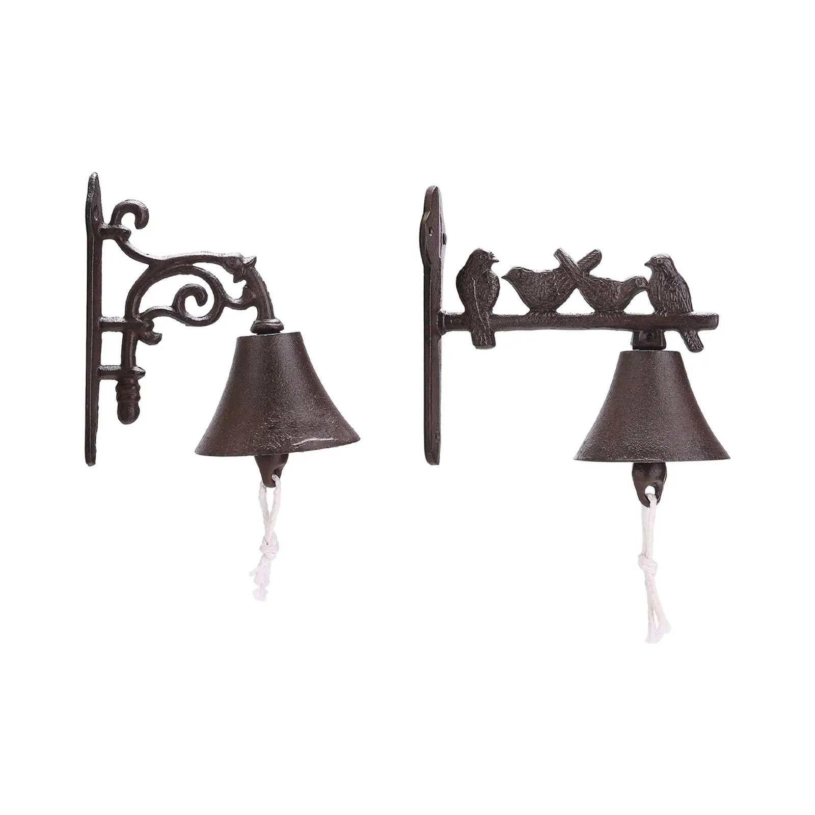 Campana de mano de estilo nórdico, decoración artística de timbre, campana de pared montada en bienvenida, puerta de granja, hogar al aire libre