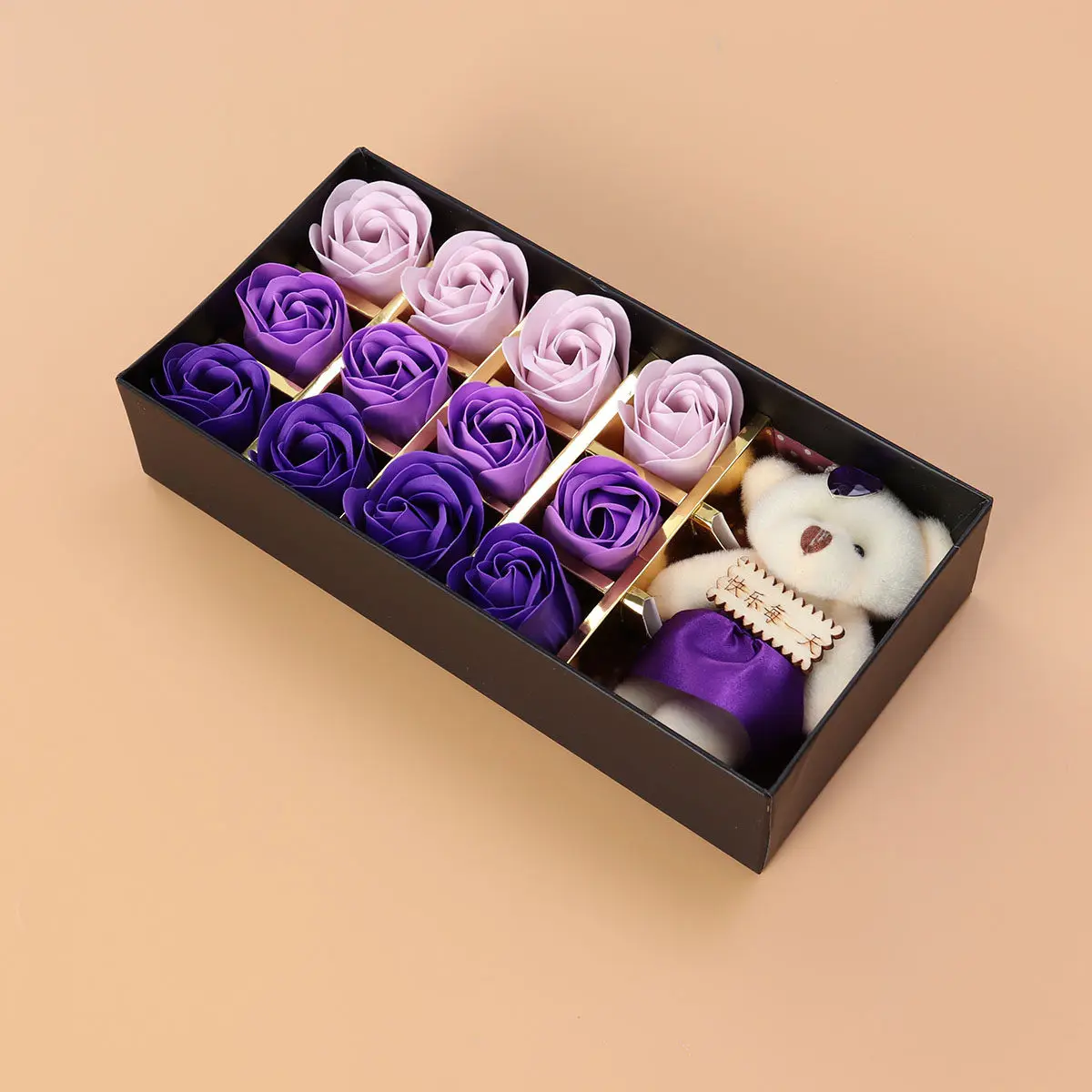 

12Pcs Soap Flower Gift Box Gradient Multicolor Scented Rose Soap Petals Perfect Wedding Party Home Decor Romantic Anniversary