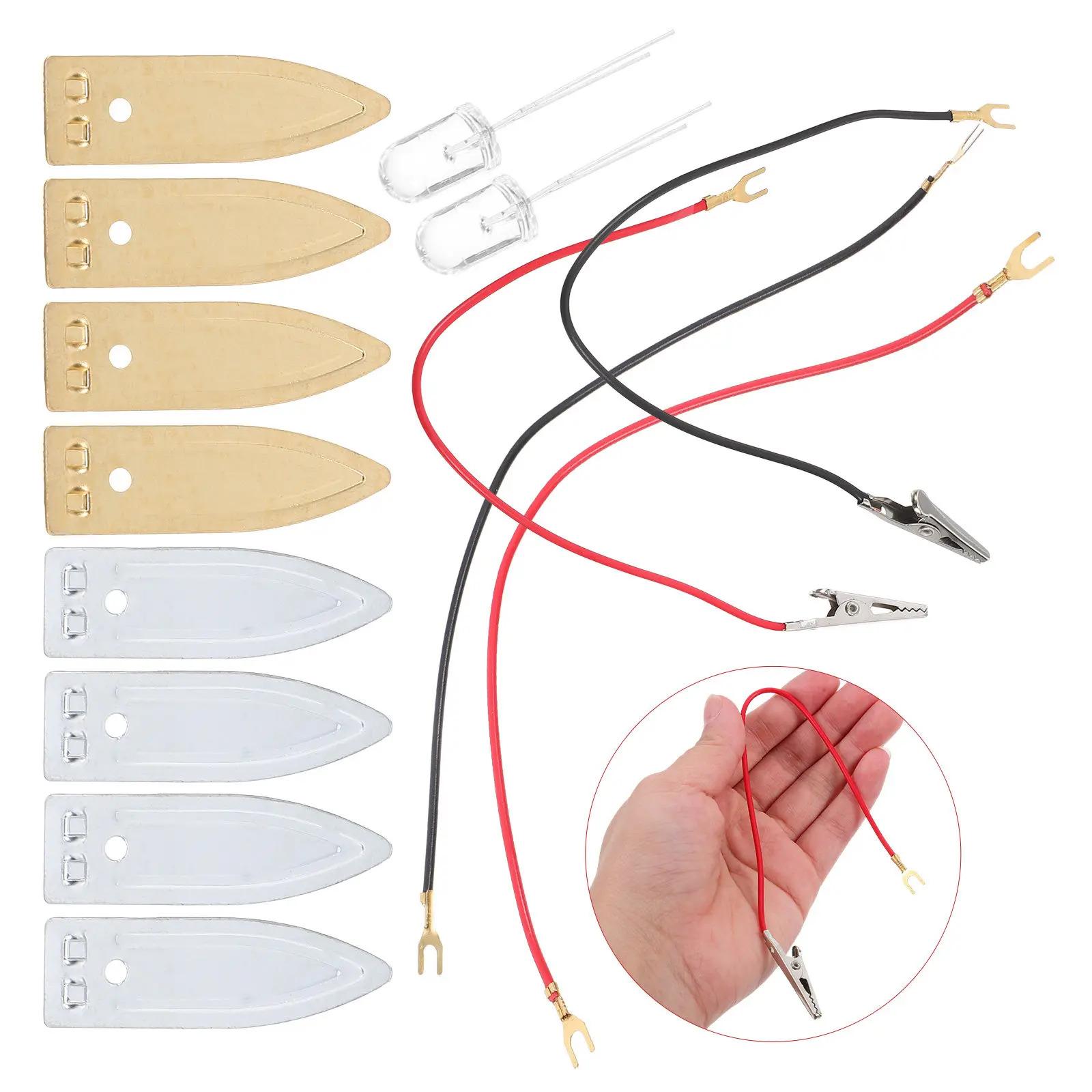 1Set Zinc Copper Anode Strips Fruit Battery Experiment Plates for Science Education Hands-on Experiment Supplies