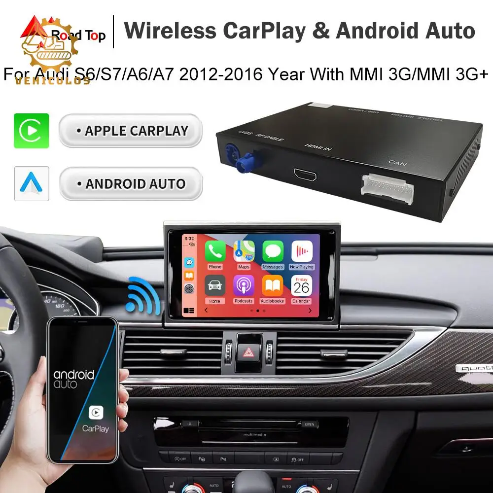 Для Audi A6 S6 2012-2018 MMI 3G система беспроводной CarPlay Android автоматический модуль 360 камера поддержка USB Mirrorlink модернизированный комплект