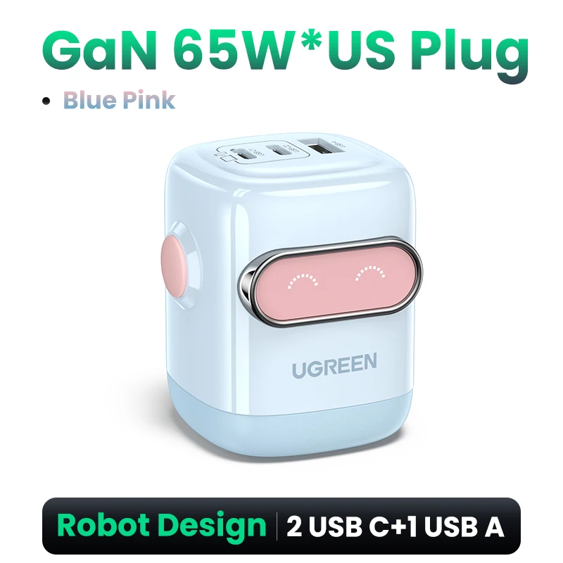 UGREEN 65W GaN Зарядное устройство QC4.0 для iPhone и MacBook — фото товара