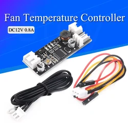 12v 0,8a dc pwm 2-3 ventilador de fio único controle de temperatura controlador de velocidade chassi computador módulo de redução de ruído ntc b50k 3950