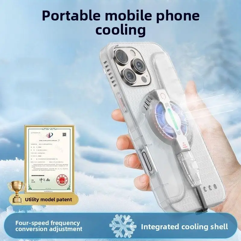 Cooling Case for Apple iPhone 16 Pro Max; Mobile Phone Cooler for iPhone 15/15PRO/15PROMAX/16/16PRO/14/13 view 3