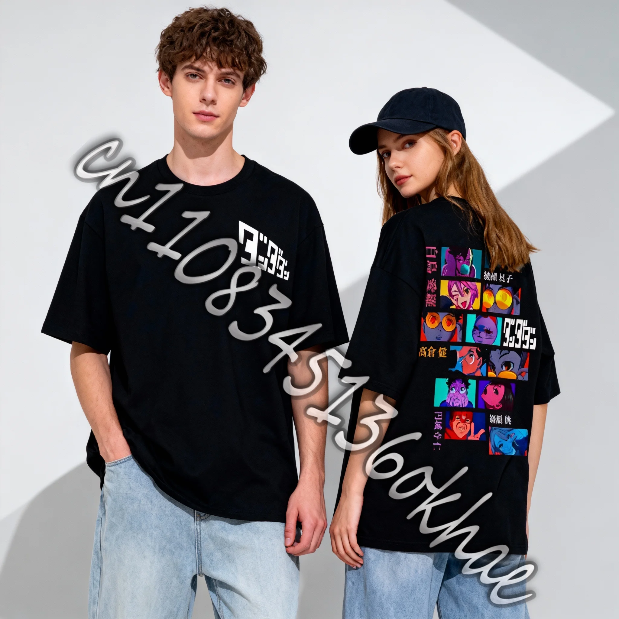 

НОВАЯ футболка Dandan Dan с японским аниме, мужская и женская модная футболка с короткими рукавами и рисунком, очень большая футболка