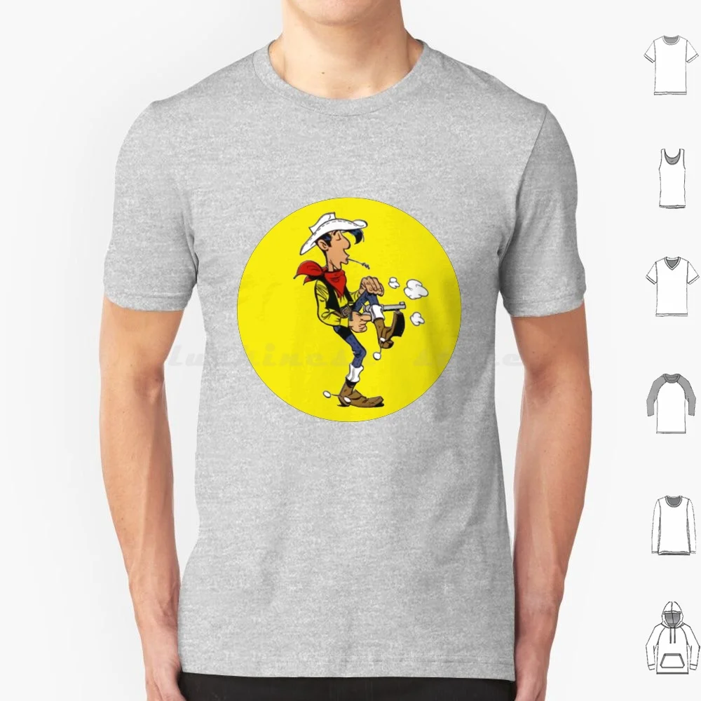 Camiseta Lucky Luke para hombres, mujeres y niños, 6xl, copa de menú de aniversario, hijo, niña, fiesta infantil, noche, diversión, divertida, amigable, Navidad