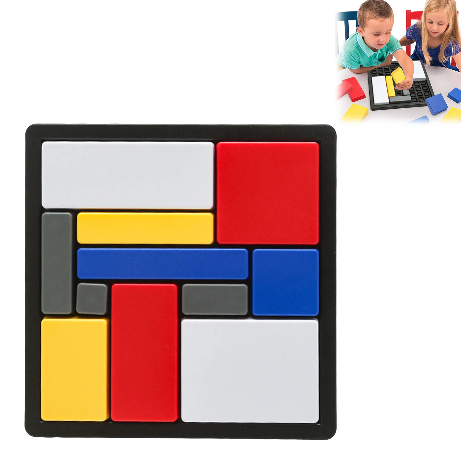 

2025 Puzzle Game With Geometric Tangram Children Wooden Challenge Your Mind Your Creativity Wood Board Games Daily Playthings