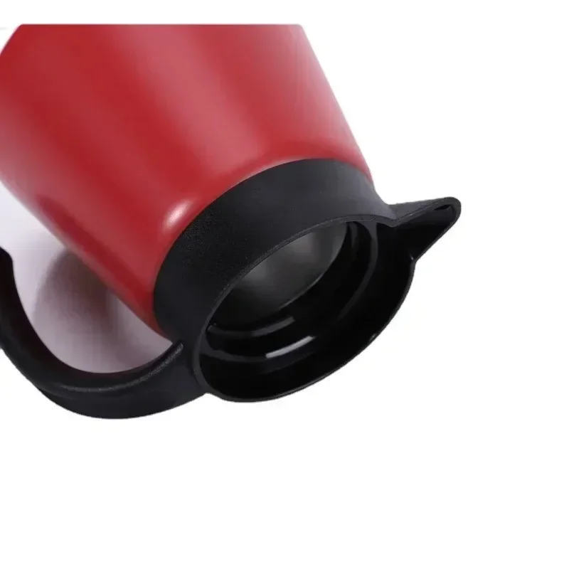 إبريق قهوة حراري من الفولاذ المقاوم للصدأ سعة 680 مل، أغطية ترمس مزدوجة الجدار للمنزل والمكتب والحفاظ على المشروبات الساخنة - أحمر وأسود وأبيض