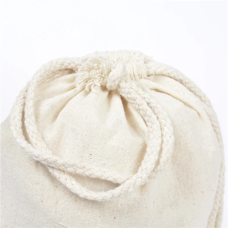 

100PCS Cotton Drawstring Gift Bags Small Muslin Pouches Wedding Christmas Jewelry Packaging Organizer Bags