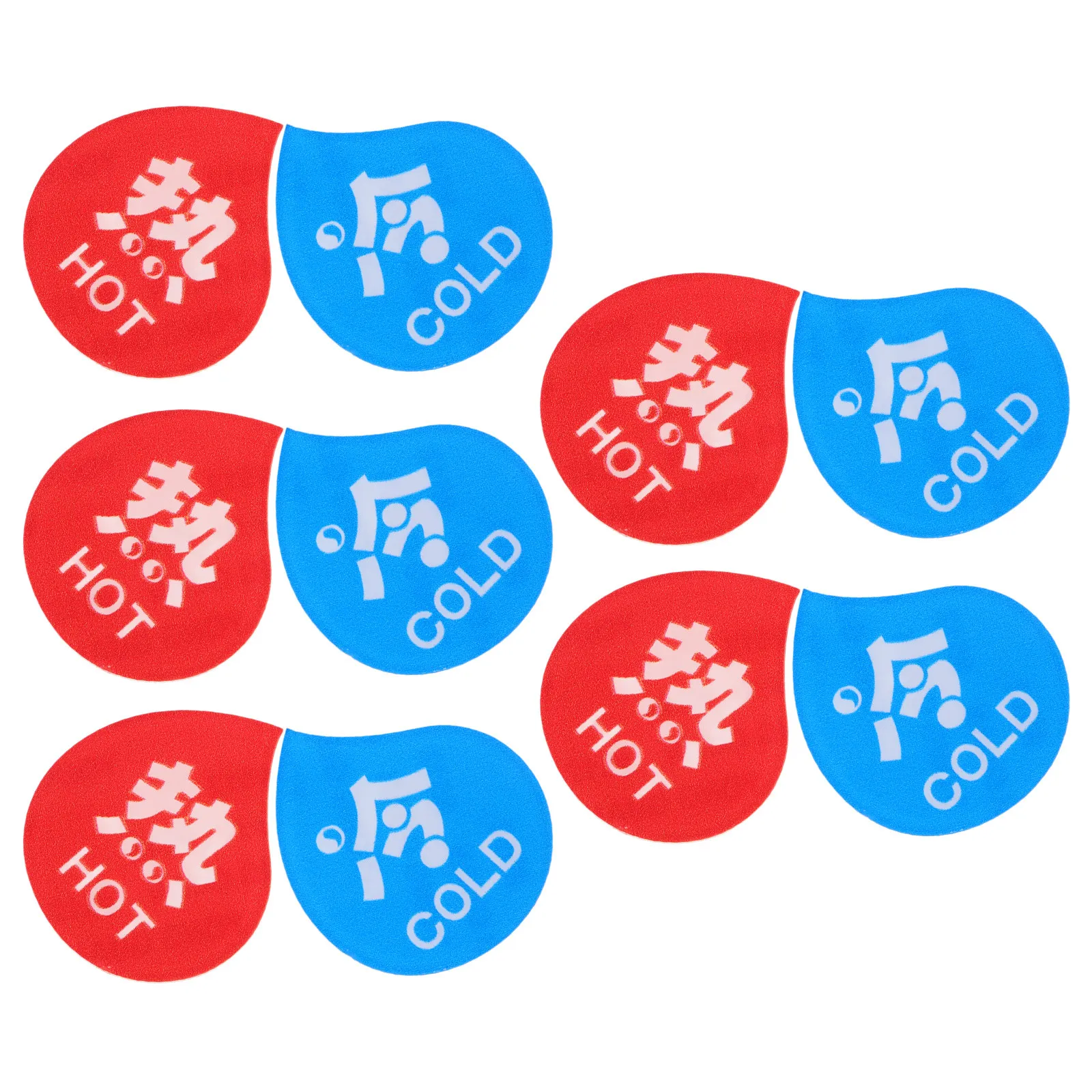 

Hot Cold Water Safety Signs 5 Sets Acrylic Temperature Markers for Bathroom Hotel Restaurant Warning Notice