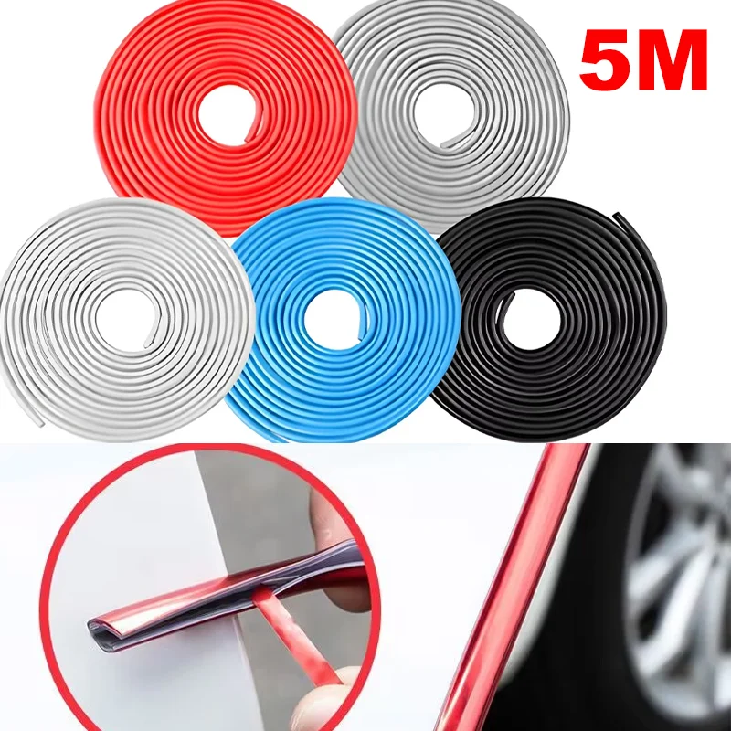 

5M U Type Car Door Edge Scratch Protector Strips Universal Waterproof DIY Cars Styling Anti Collision Strip Auto Accessories