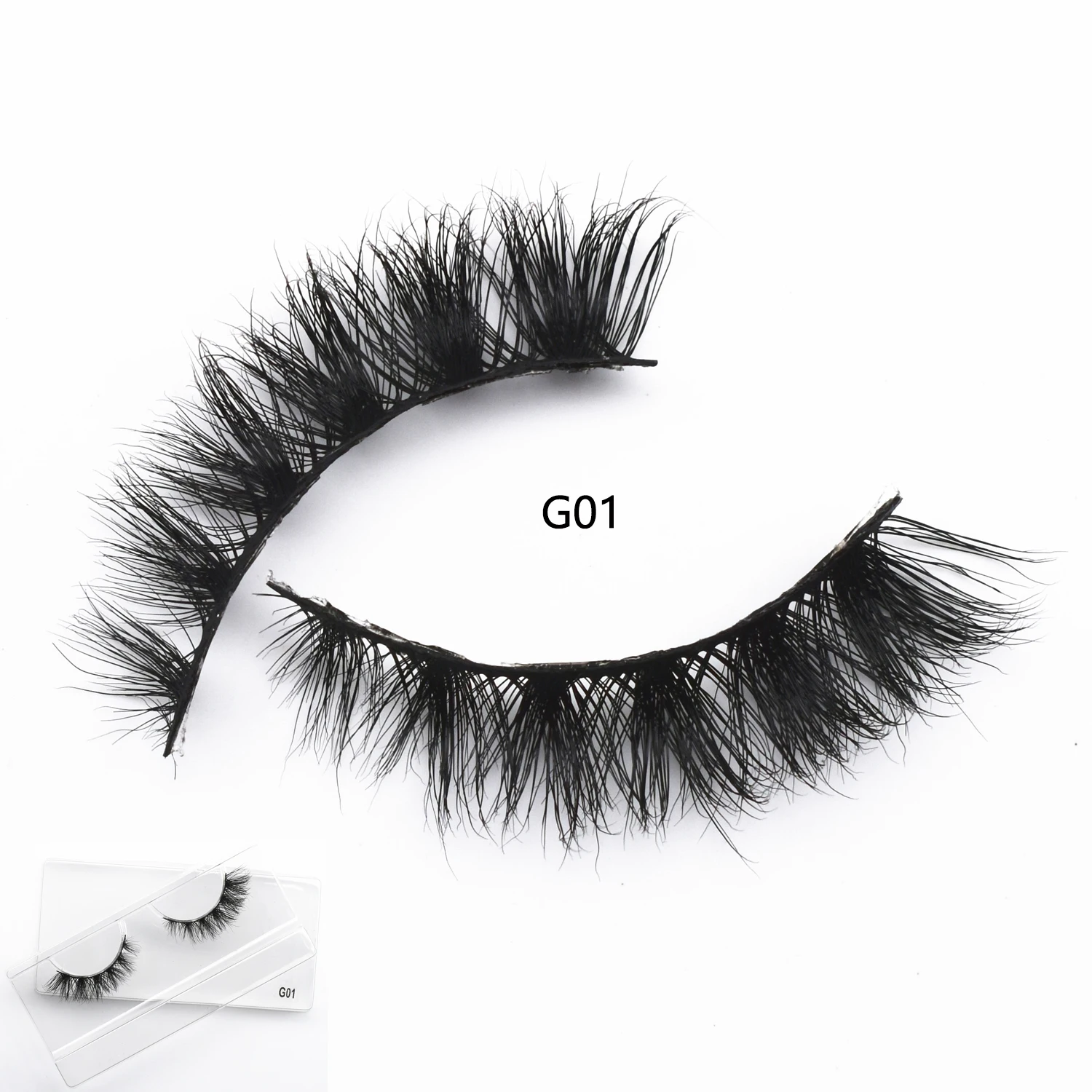 3D Visone Cat Eye Ciglia Visone Ciglia finte Fatte a mano Volume sottile Cateye Ciglia Fox Eye Lashes Striscia completa Ciglia Trucco Ciglia finte