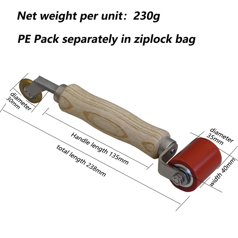 Industrial Grade Combo Tool for PVC/TPO/EPDM Single Ply Roofing 40mm Silicone Seam Scraper 6mm Brass Detail Penny Scraper (OEM)