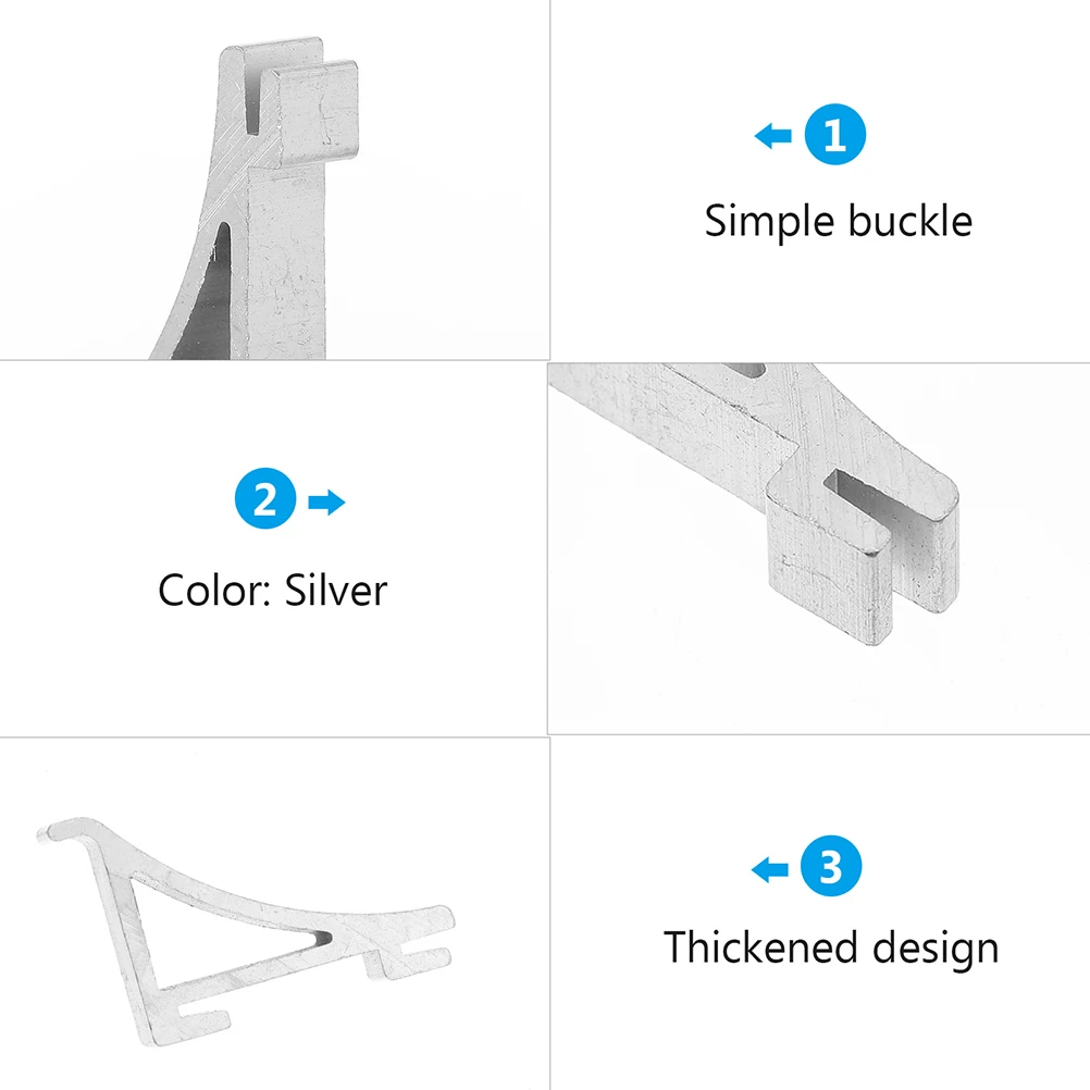 

8pcs Stainless Steel Freezer Shelf Clips Brackets Refrigerator Buckle Small Room Support Clamp Shelf Aluminum Hook