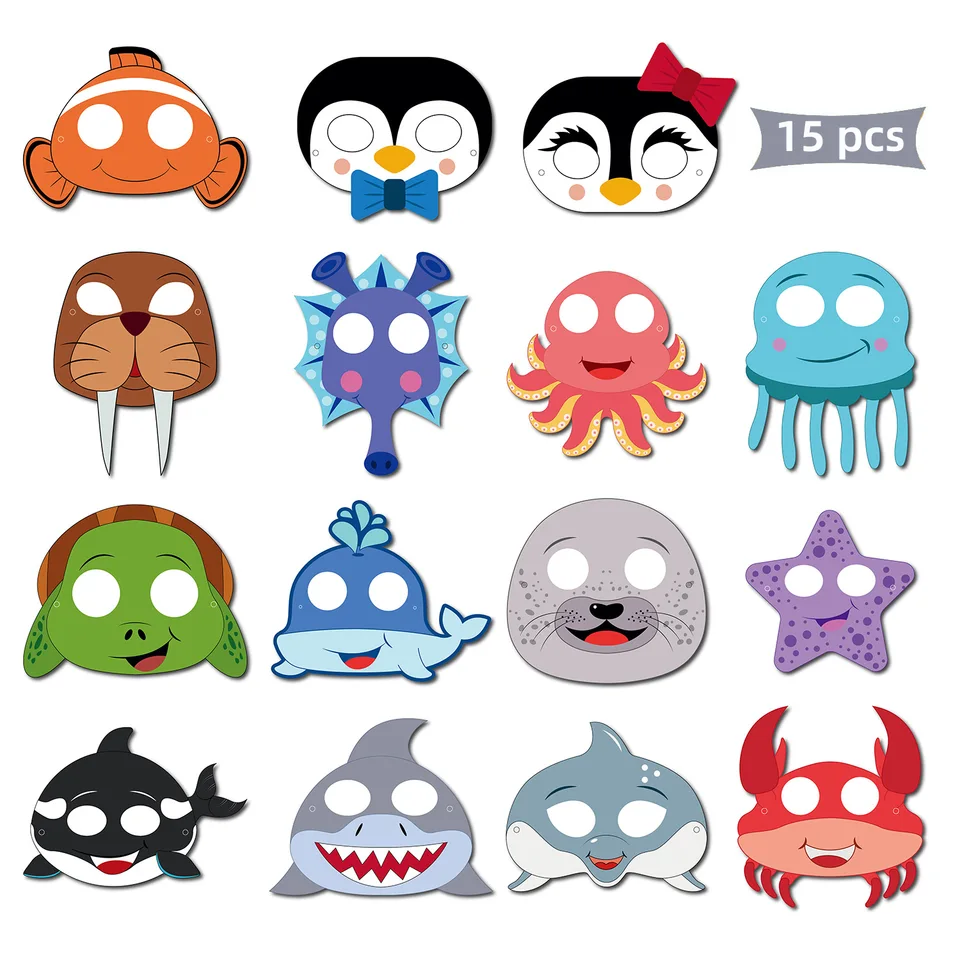 Máscaras Faciales De Animales Marinos Para Cosplay De Hallow | Meses