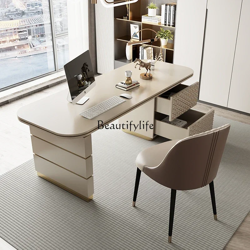 مكتب إيطالي فاخر وخفيف وحديث وبسيط وطاولة دراسة مكتبية للكمبيوتر