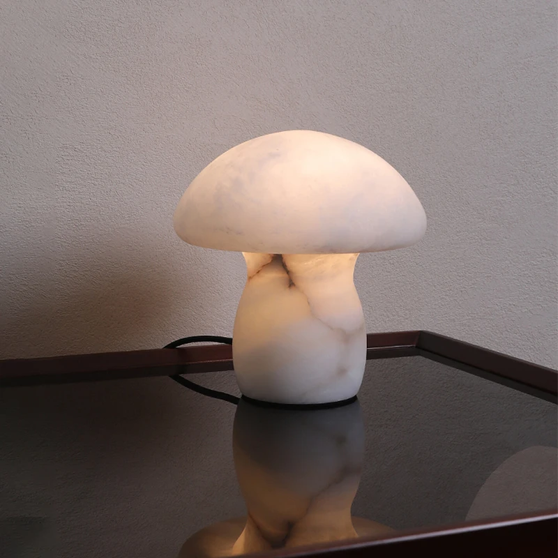 

Nordic Style Creative Jellyfish Marble Desk Lamp Lighting Villa Study Living Room Decoration Bedside Alabaster Table Lamp