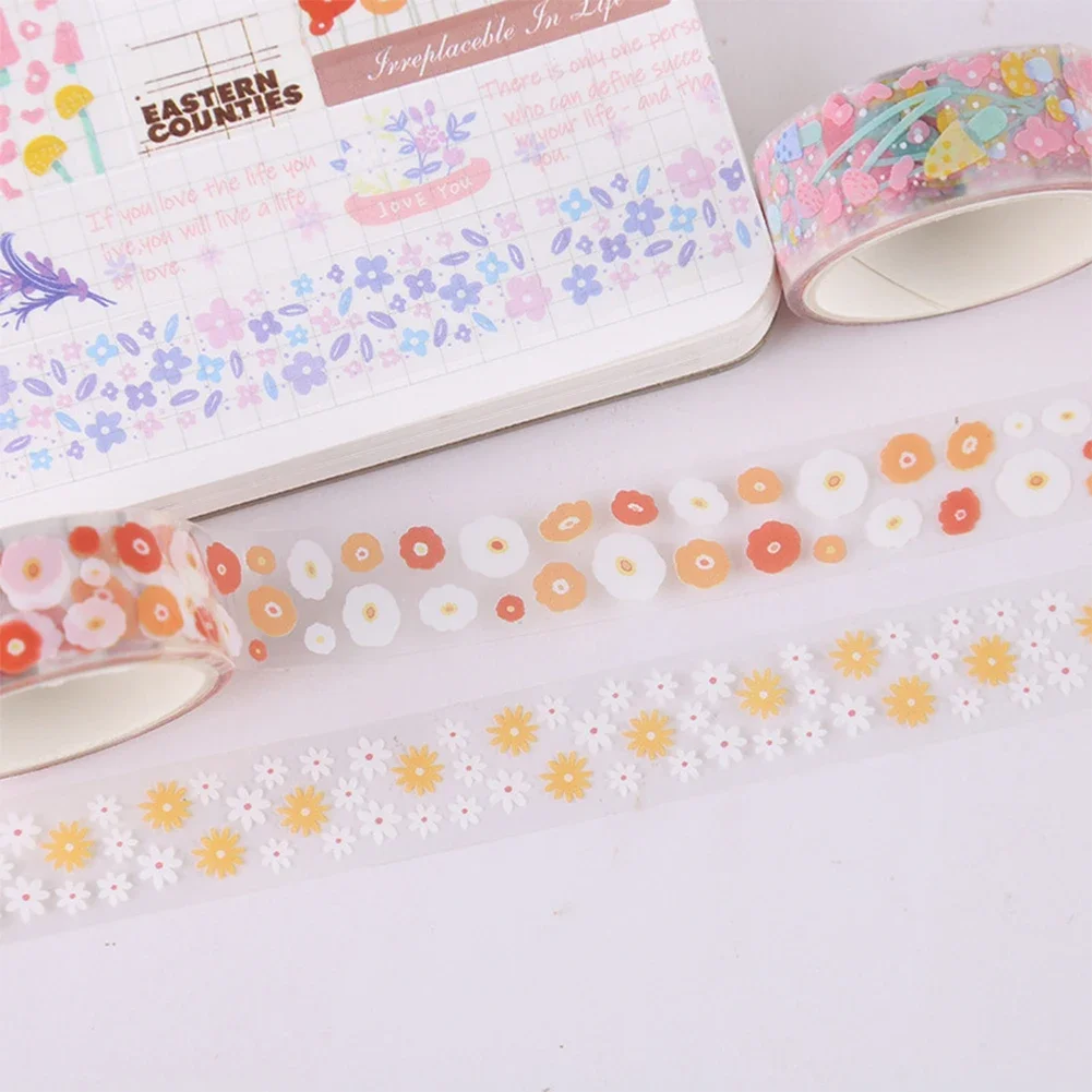 

5Rolls Transparent Sticker Tape Kawaii DIY Decorative Material Tape Sketchbook Stickers Office School Supplies Stationery