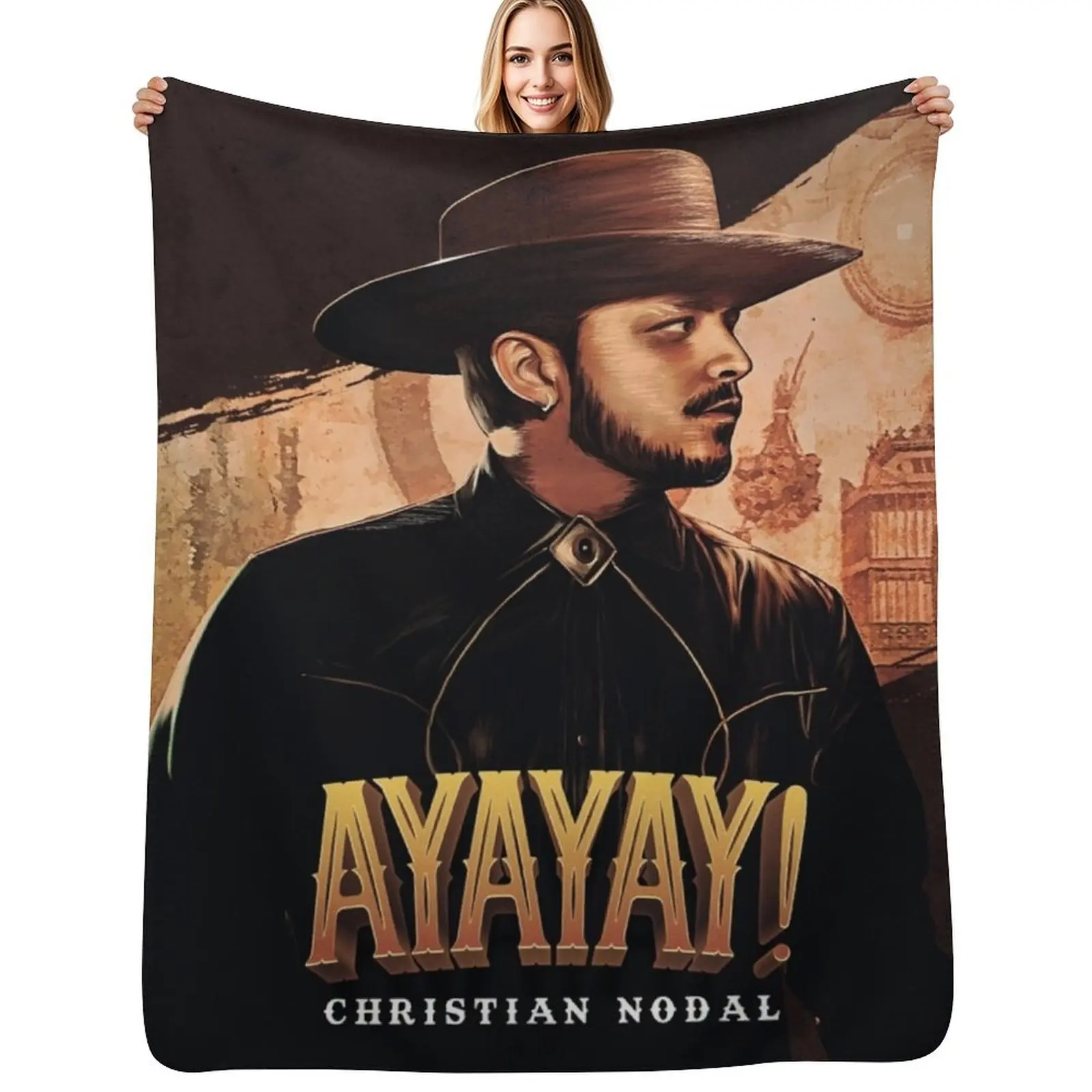 Manta de regalo Christian Nodal, manta cálida, regalo para aniversario